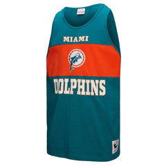 Mitchell & Ness Miami Dolphins Retro Colorblock Tank Top Aqua