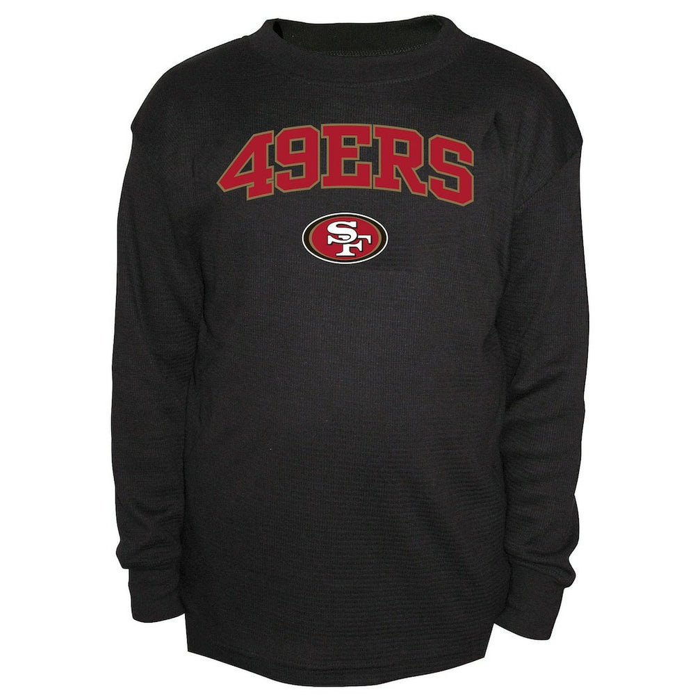 Fanatics San Francisco 49ers Big & Tall Thermal Long Sleeve Crew Neck T-Shirt Black
