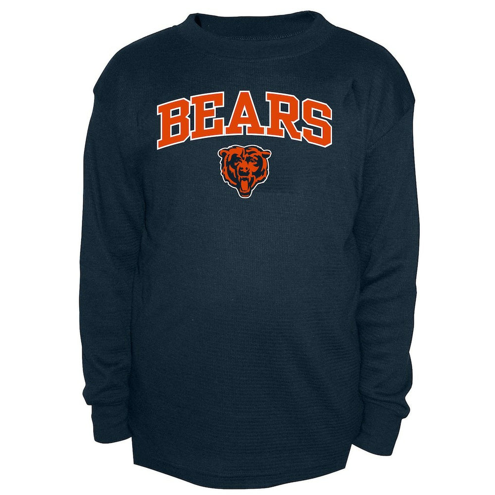 Fanatics Chicago Bears Big & Tall Thermal Long Sleeve Crew Neck T-Shirt Navy