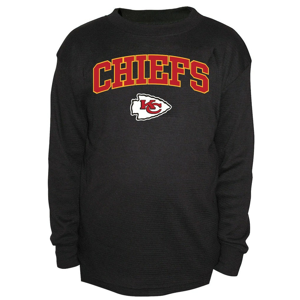 Fanatics Kansas City Chiefs Big & Tall Thermal Long Sleeve Crew Neck T-Shirt Black