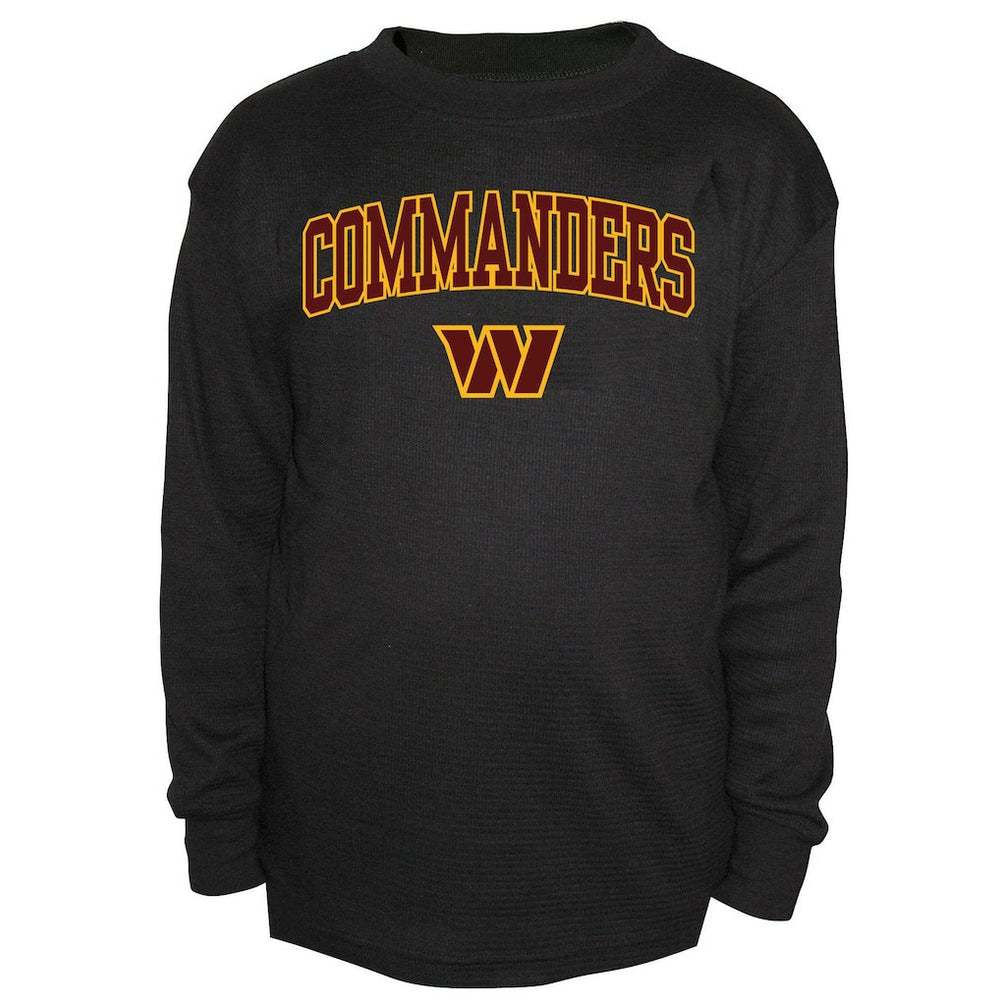 Fanatics Washington Commanders Big & Tall Thermal Long Sleeve Crew Neck T-Shirt Black