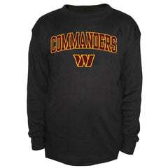 Fanatics Washington Commanders Big & Tall Thermal Long Sleeve Crew Neck T-Shirt Black