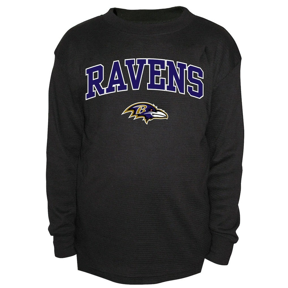 Fanatics Baltimore Ravens Big & Tall Thermal Long Sleeve Crew Neck T-Shirt Black