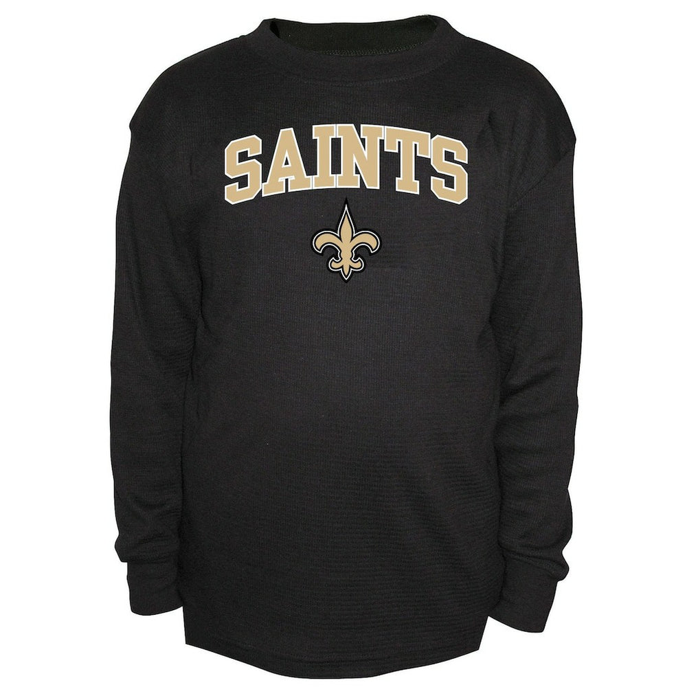 Fanatics New Orleans Saints Big & Tall Thermal Long Sleeve Crew Neck T-Shirt Black