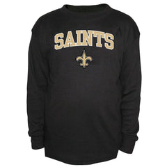 Fanatics New Orleans Saints Big & Tall Thermal Long Sleeve Crew Neck T-Shirt Black