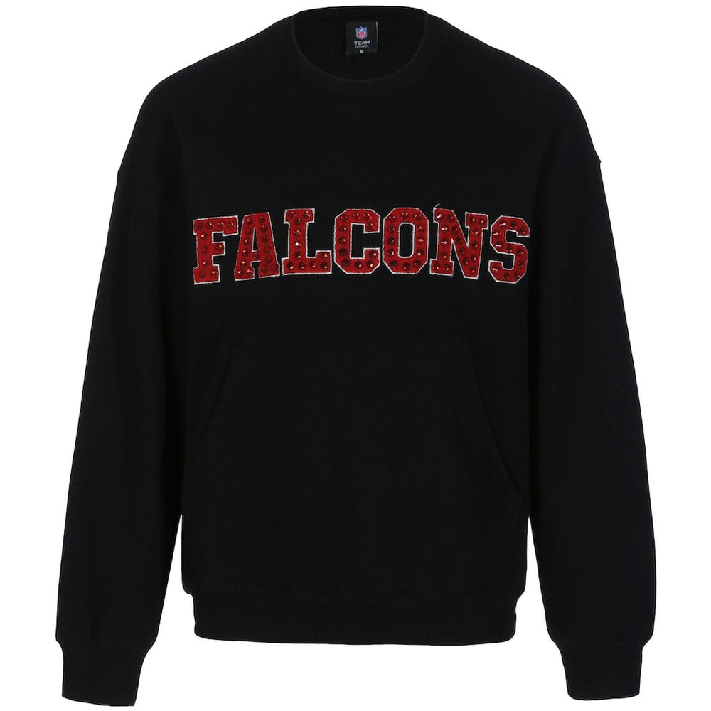 Atlanta Falcons Cuce Women's Chenille Jeweled Sweatshirt Black