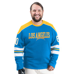 Los Angeles Chargers G-III Sports by Carl Banks Adaptive Lord Stanley Crewneck Sweatshirt Powder Blue