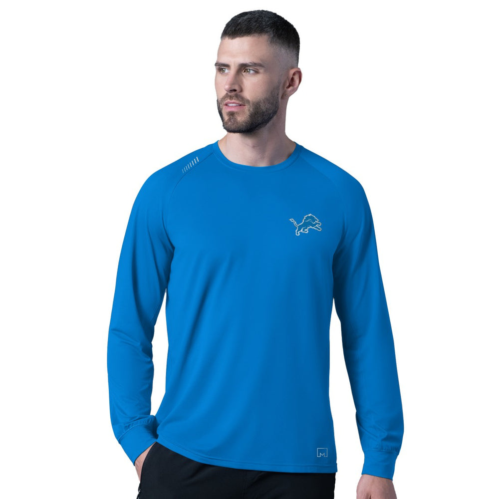 Detroit Lions MSX by Michael Strahan Forward Long-Sleeve T-Shirt Royal