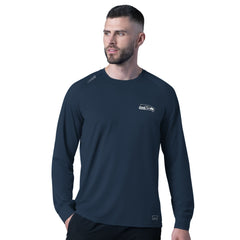 Seattle Seahawks MSX by Michael Strahan Forward Long-Sleeve T-Shirt Navy