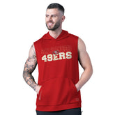 San Francisco 49ers MSX by Michael Strahan Tri-Blend Rebound Sleeveless Hoodie Scarlet