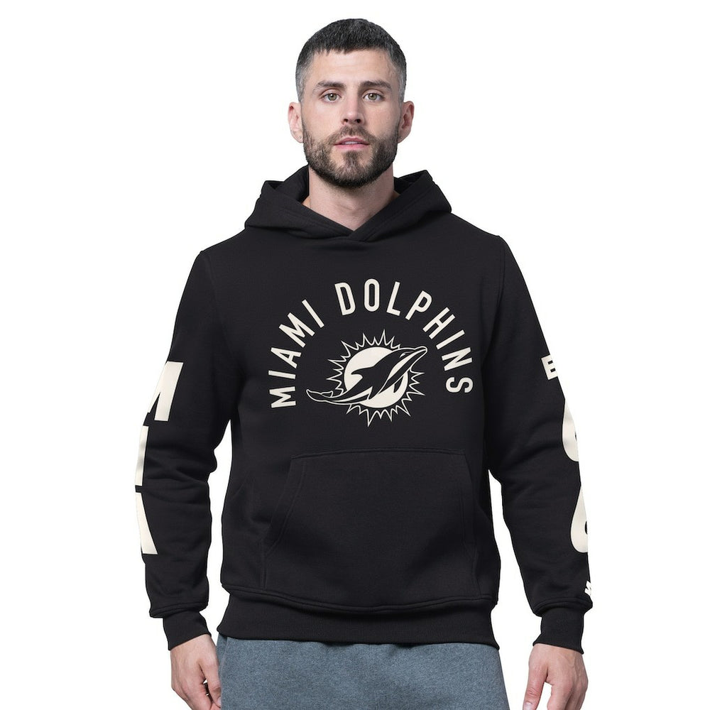 Miami Dolphins Starter Handoff Fleece Hoodie Sweatshirt Black