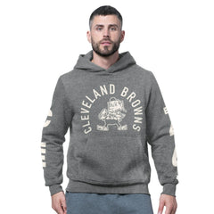 Cleveland Browns Starter Handoff Vintage Logo Fleece Hoodie Sweatshirt Charcoal