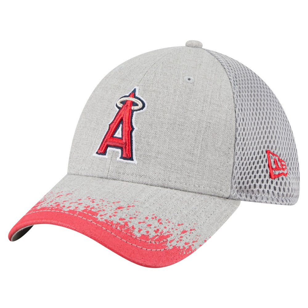 Los Angeles Angels New Era Visor Paint Splatter 39THIRTY Flex Hat - Gray - New Era Sale