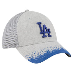 Los Angeles Dodgers New Era Visor Paint Splatter 39THIRTY Flex Hat - Gray - New Era on Sale