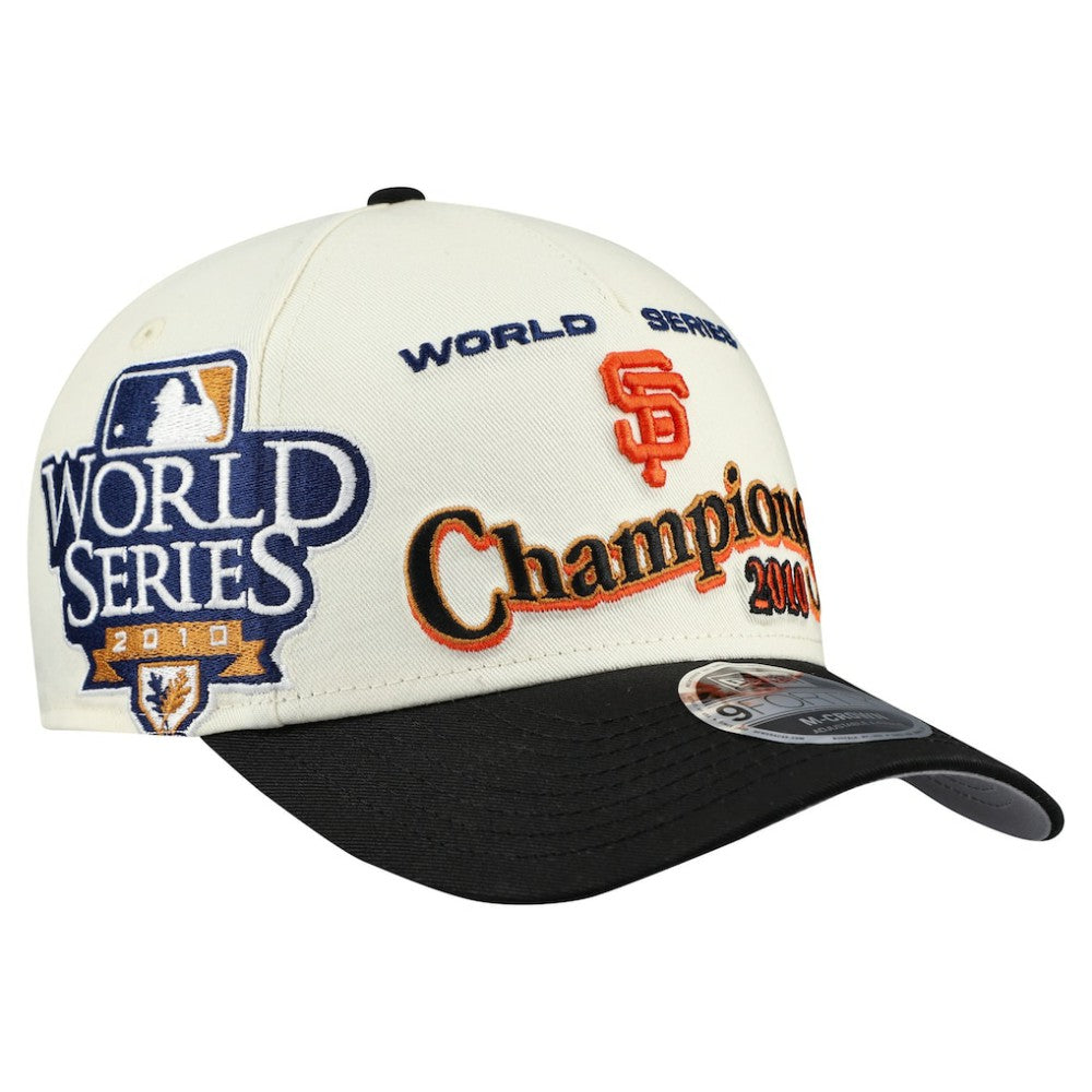 San Francisco Giants New Era World Series 9FORTY M-Crown A-Frame Adjustable Hat - Cream/Black - New Era Lifestyle