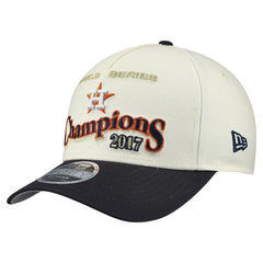 Houston Astros New Era World Series 9FORTY M-Crown A-Frame Adjustable Hat - Cream/Navy - New Era Lifestyle