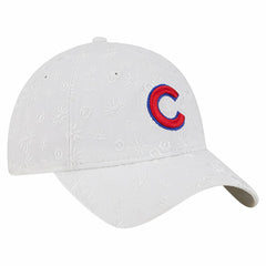 Chicago Cubs New Era Women's Floral Mesh 9TWENTY Adjustable Hat - White - New Era Discount