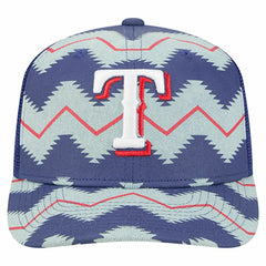 Texas Rangers New Era Aztec Denim 9SEVENTY Adjustable Hat - Denim/Royal - New Era Lifestyle