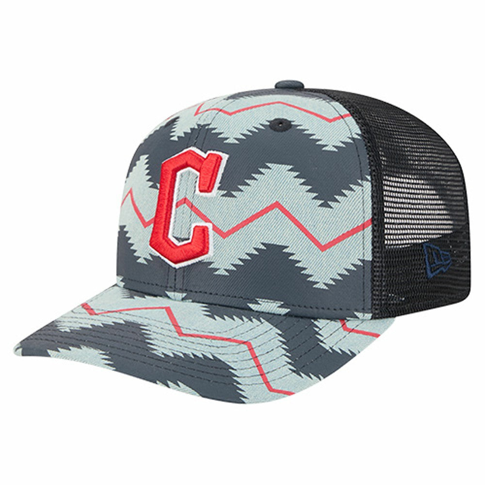 Cleveland Guardians New Era Aztec Denim 9SEVENTY Adjustable Hat - Denim/Navy - New Era Discount