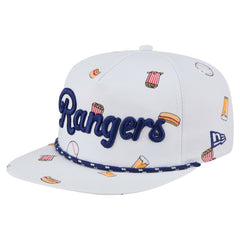 Texas Rangers New Era Team Cheer Rope 19TWENTY Adjustable Hat - White - New Era Discount