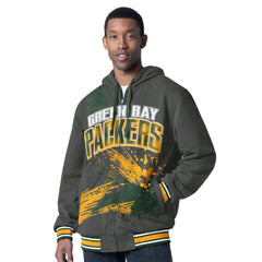 Green Bay Packers G-III Sports by Carl Banks Dual Threat Reversable Full-Zip Hooded Jacket Green/Charcoal