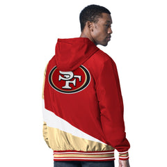 San Francisco 49ers G-III Sports by Carl Banks Dual Threat Reversable Full-Zip Hooded Jacket Scarlet/Charcoal