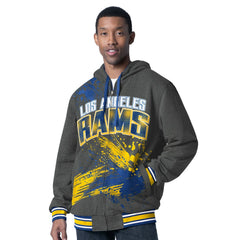 Los Angeles Rams G-III Sports by Carl Banks Dual Threat Reversable Full-Zip Hooded Jacket Royal/Charcoal