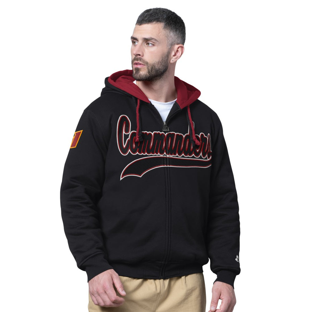 Washington Commanders Starter Big Shot Full-Zip Double Hoodie Black