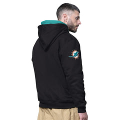 Miami Dolphins Starter Big Shot Full-Zip Double Hoodie Black