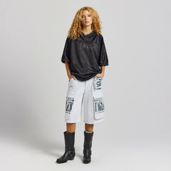Philadelphia Eagles Off Season x NFL Women's Fleece Cargo Shorts Heather Gray