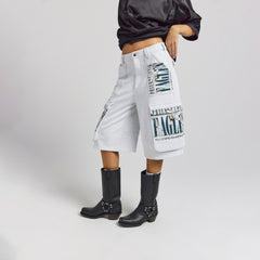 Philadelphia Eagles Off Season x NFL Women's Fleece Cargo Shorts Heather Gray