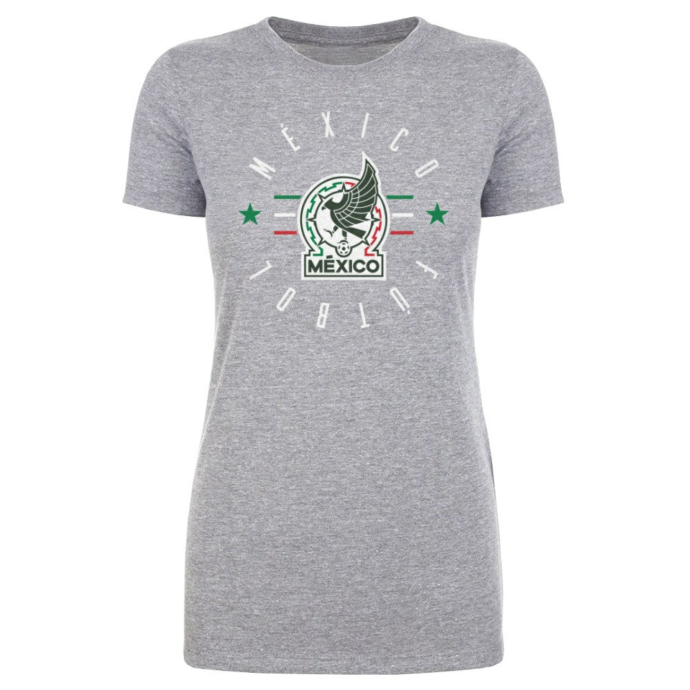 Mexico National Team 500 Level Women's Futbol T-Shirt Heather Gray