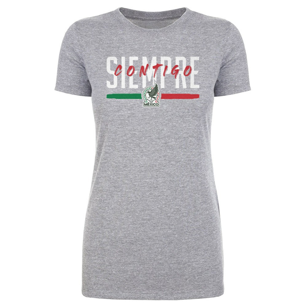 Mexico National Team 500 Level Women's Siempre Contigo T-Shirt Heather Gray
