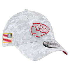 Kansas City Chiefs New Era 2025 Salute to Service Digital Camo Fan Pack 39THIRTY Flex Hat White