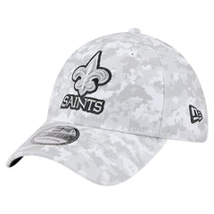New Orleans Saints New Era 2025 Salute to Service Digital Camo Fan Pack 39THIRTY Flex Hat White