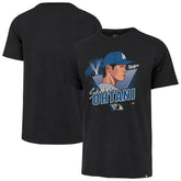 Shohei Ohtani Los Angeles Dodgers '47 Player Caricature Franklin T-Shirt - Black - 47 brand Online