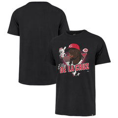 Elly De La Cruz Cincinnati Reds '47 Player Caricature Franklin T-Shirt - Black - 47 brand on Sale