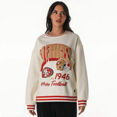 San Francisco 49ers The Wild Collective Women's Oversized Vintage French Terry Sweatshirt Cream