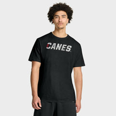 Carolina Hurricanes Fanatics Play Distressed Wordmark Stadium Slub T-Shirt - Black - NHL 203024322