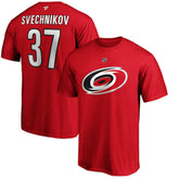 Andrei Svechnikov Carolina Hurricanes Fanatics Authentic Stack Name & Number T-Shirt - Red - NHL 203035129