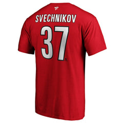 Andrei Svechnikov Carolina Hurricanes Fanatics Authentic Stack Name & Number T-Shirt - Red - NHL 203035129