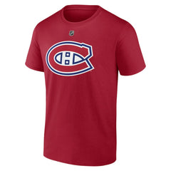 Cole Caufield Montreal Canadiens Fanatics Authentic Stack Name & Number T-Shirt - Red - NHL 203035130