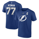 Victor Hedman Tampa Bay Lightning Fanatics Authentic Stack Name & Number T-Shirt - Blue - NHL 203035131