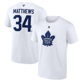 Auston Matthews Toronto Maple Leafs Fanatics Authentic Stack Name & Number T-Shirt - White - NHL 203035134