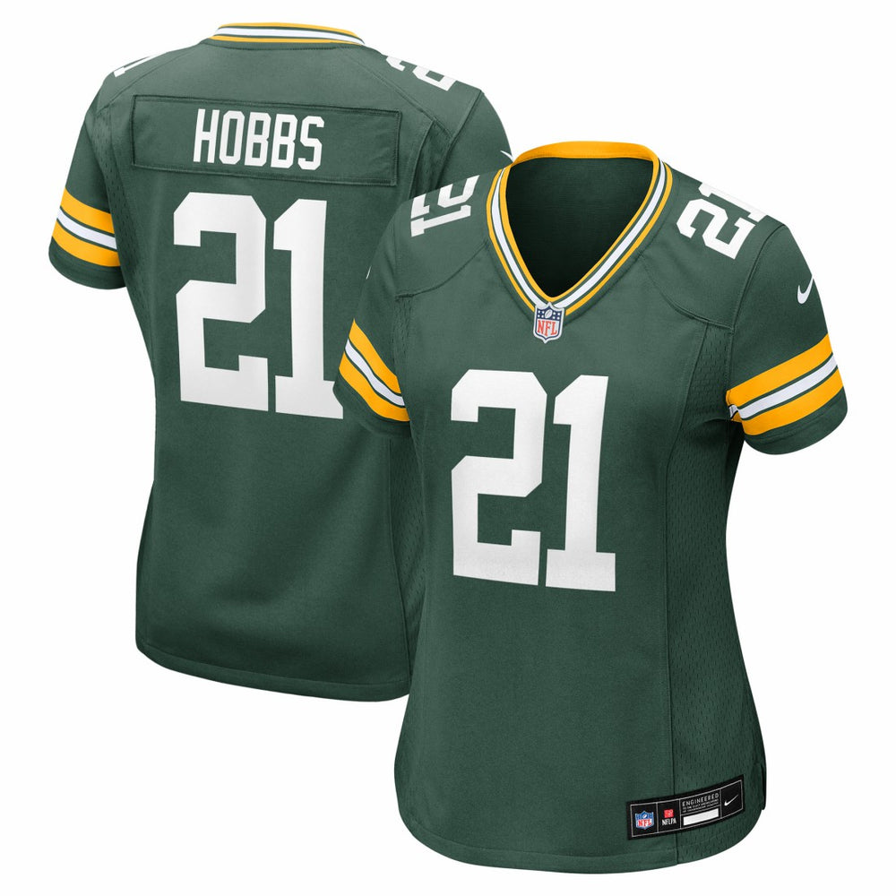 Nike Nate Hobbs Green Bay Packers Women's Team Game Jersey Green
