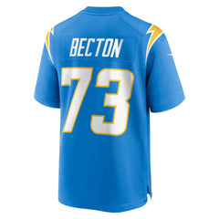 Nike Mekhi Becton Los Angeles Chargers Team Game Jersey Powder Blue