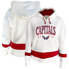 Washington Capitals Profile Women's Plus Size Hoodie - White - NHL 203042790