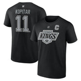 Anze Kopitar Los Angeles Kings Fanatics Authentic Stack Name & Number T-Shirt - Black - NHL 203044965