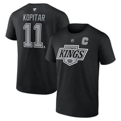 Anze Kopitar Los Angeles Kings Fanatics Authentic Stack Name & Number T-Shirt - Black - NHL 203044965