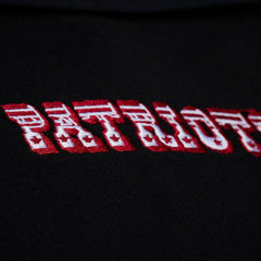 Mitchell & Ness New England Patriots Women's Throwback Cropped Long Sleeve Rugby Polo Black